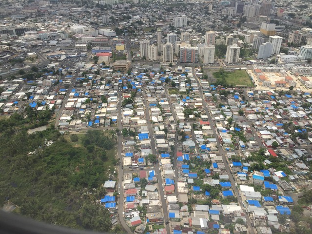 Puerto Rico blue tarps